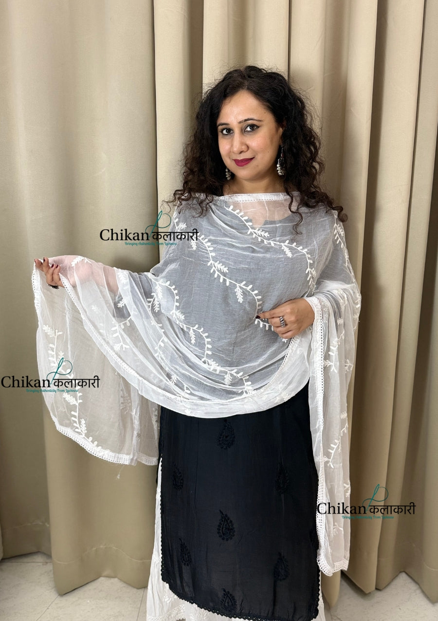 White Chiffon Dupatta